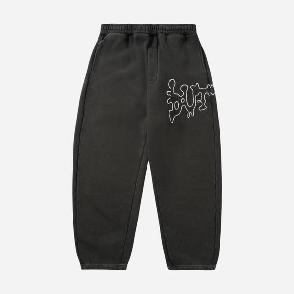 Butter Goods Blotch Fleece Pants - Washed Black