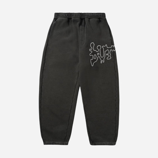 Butter Goods Blotch Fleece Pants - Washed Black