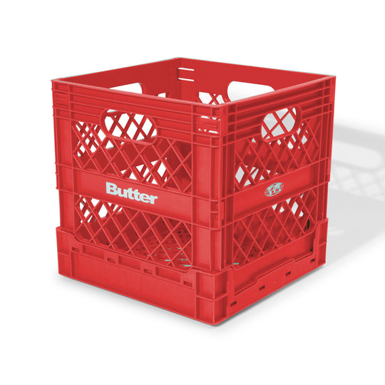 Butter Goods Collapsible Record Crate -  Red