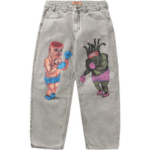 Butter Goods X Daniel Johnston Boxing Denim Jeans, Washed Grey
