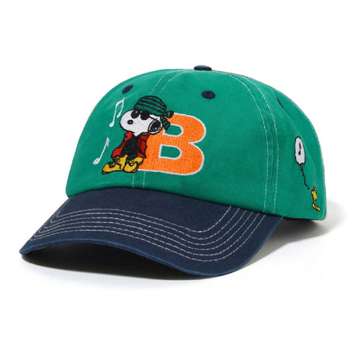 Butter Goods X Peanuts Music Snapback Cap - Washed Kelly Green / Navy