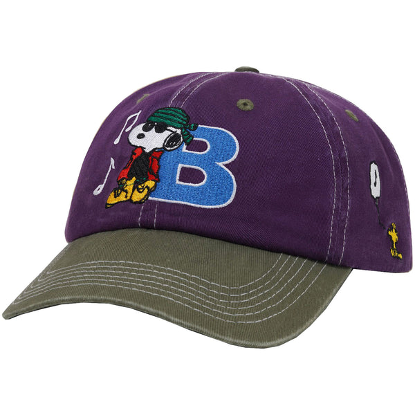 Butter Goods X Peanuts Music Snapback Cap - Washed Purple / Fern