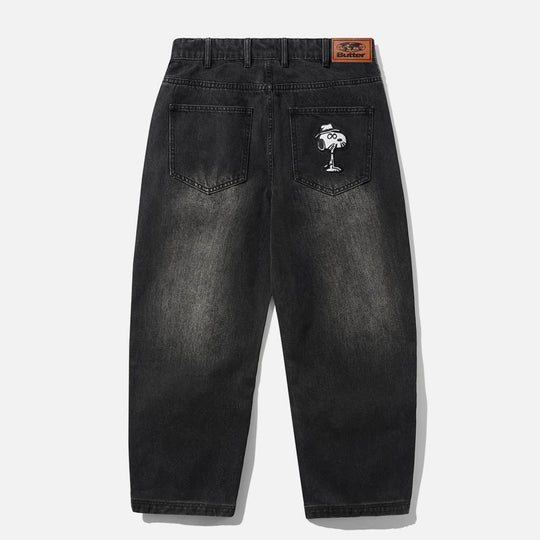 Butter Goods X Peanuts Spike Denim Jeans - Faded Black