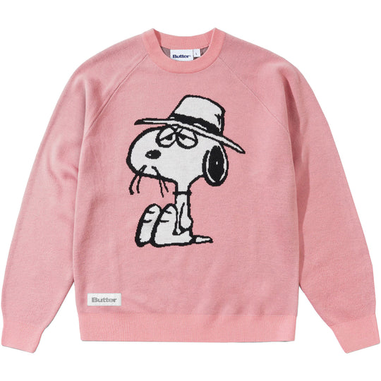 Butter Goods x Peanuts Spike Knit Sweater - Light Pink