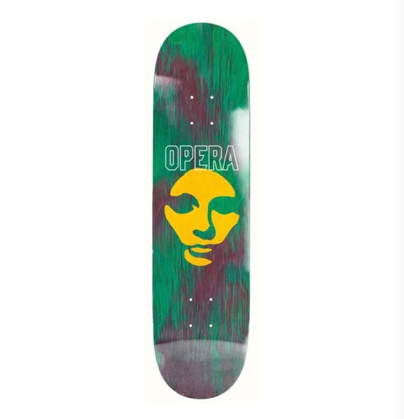 Opera Die Cut Mask EX7 Green  Skateboard Deck - 8.75