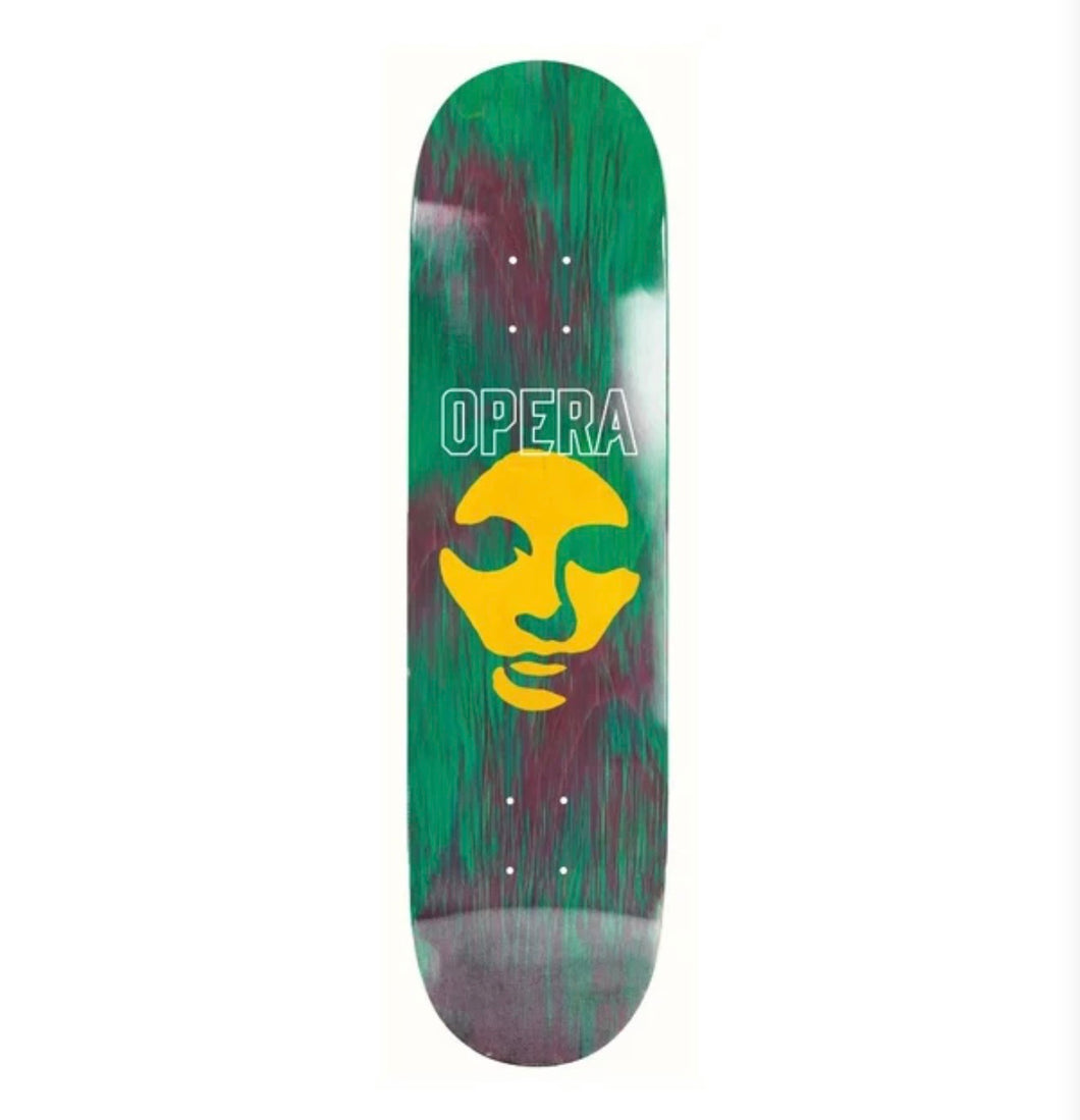 Opera Die Cut Mask EX7 Green  Skateboard Deck - 8.75