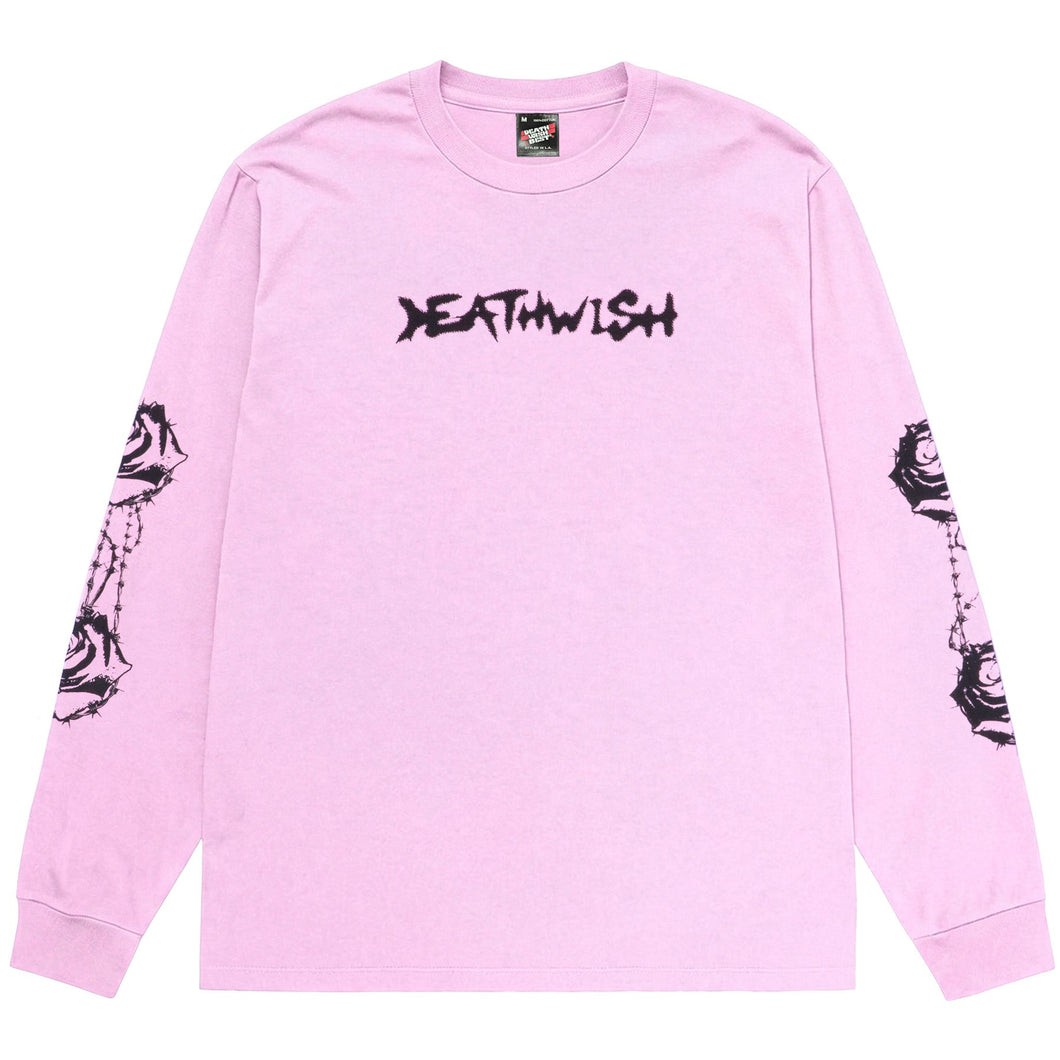 Deathwish Bed Of Roses Long Sleeve T-Shirt - Pink