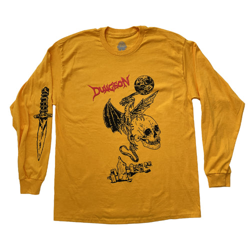 Dungeon Dragon Lies Long sleeve T-Shirt - Golden Yellow