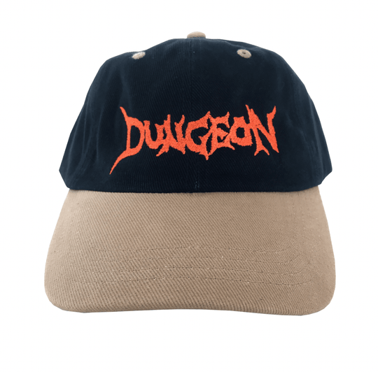 Dungeon Logo Brushed Cotton Cap - Navy/Taupe