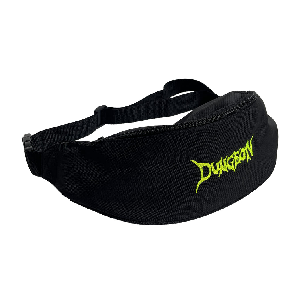 Dungeon Scrawl logo Embroidered Belt Bag - Black