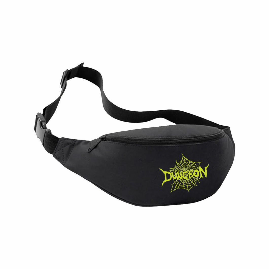 Dungeon Web logo Embroidered Belt Bag - Black
