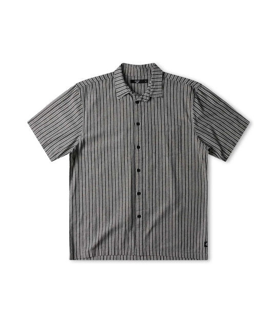 Former Reynolds Stripe Short Sleeve Shirt - Black