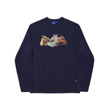 Helas Horses Crew Knit -Navy