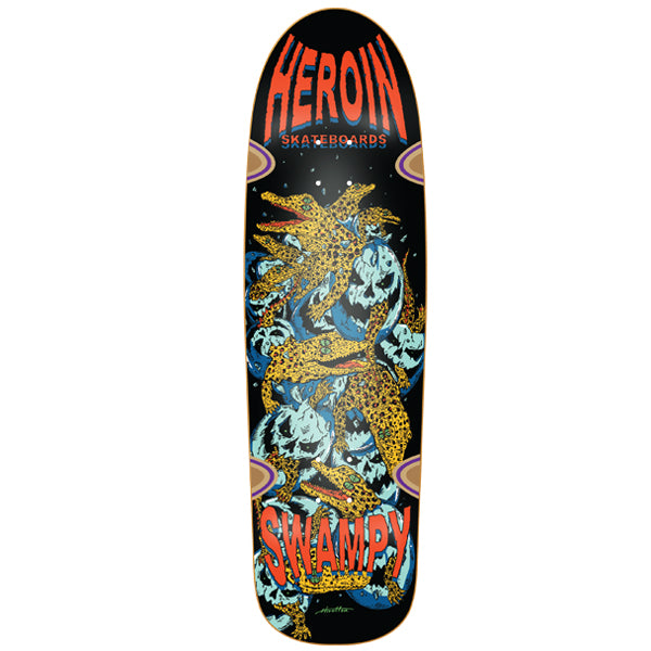 Heoin Skateboards Swampy x Hirotton Gators Skateboard Deck 9.125  (Deer Man Shape)
