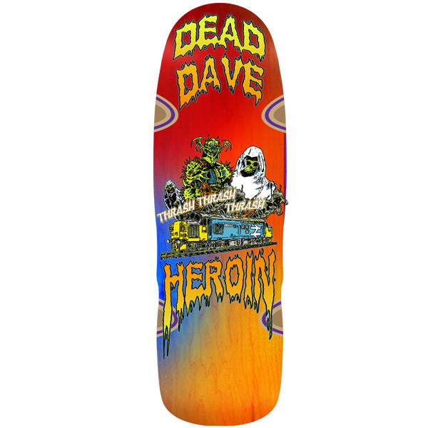 Heroin Skateboards Dead Dave GhostTrain Skateboard Deck - 10.1 (Custom Stained Veneers)