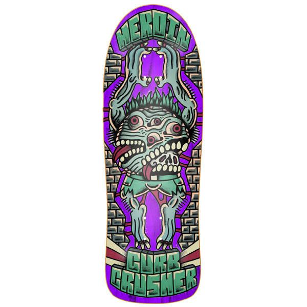Heroin Skateboards Curb Crusher XL x Crawe Skateboard Deck - 10.25