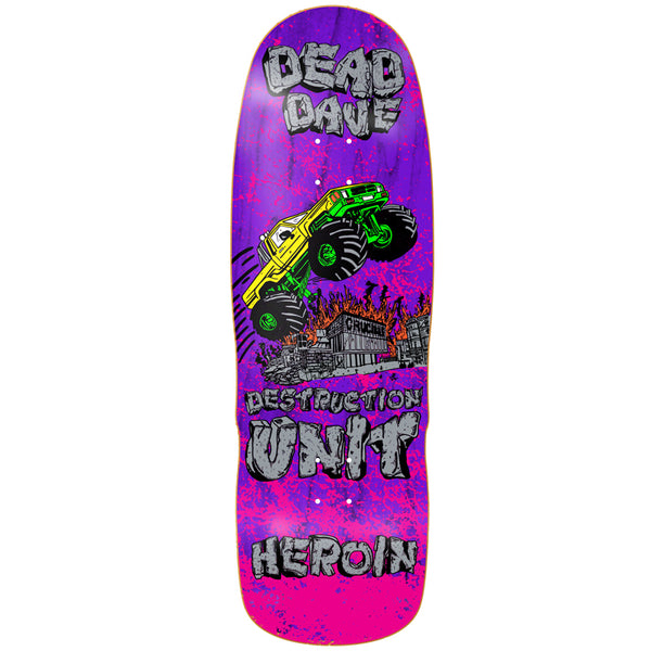 Heroin Skateboards Dead Dave Knock Off Deck - 10.1 (Random Colour Stain)