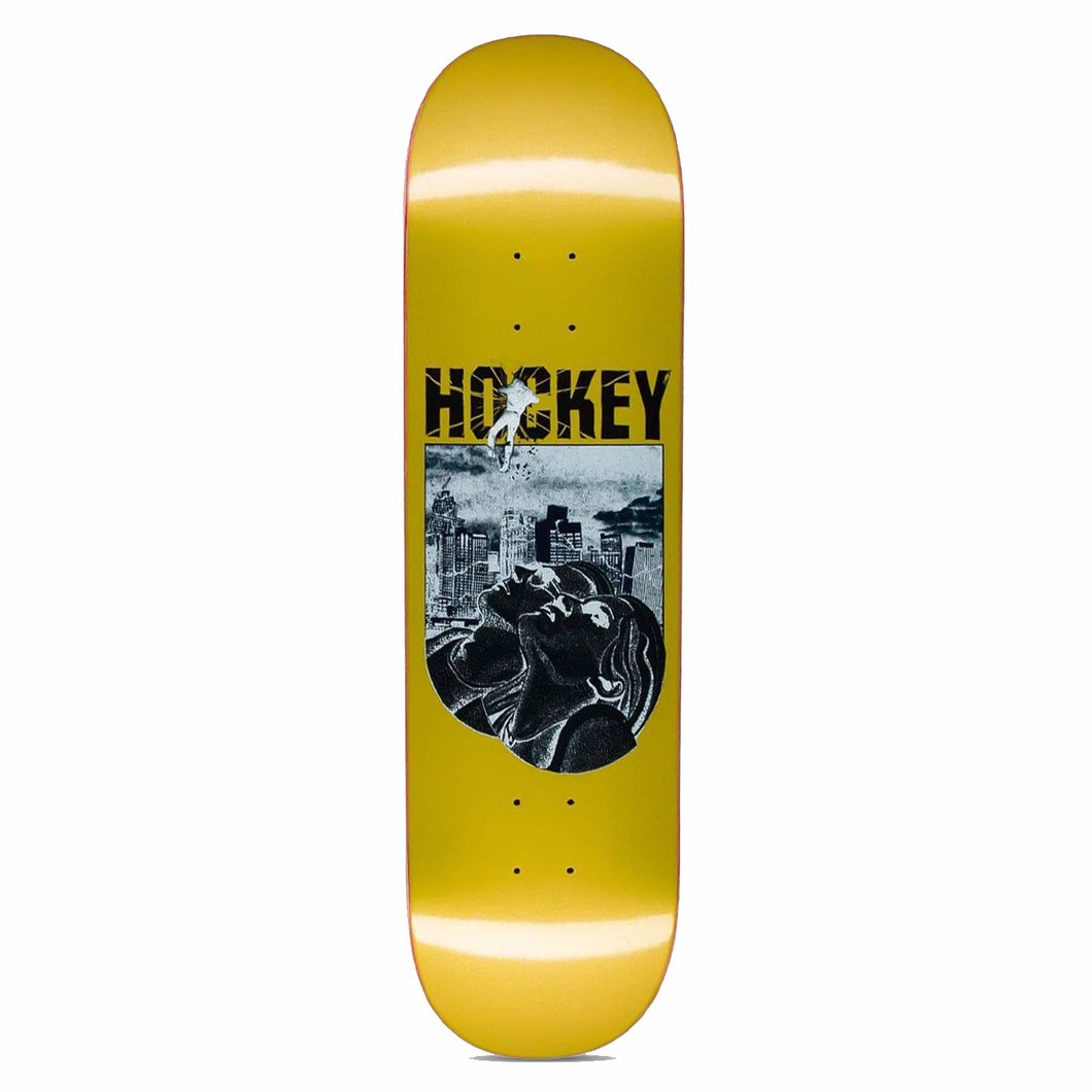 Hockey Look Up Deck - Andrew Allen Skateboard Deck - 8.38 Yellow
