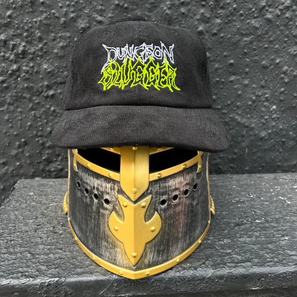 Dungeon X Slugger Collab Cord Cap - Black (Neon Green embroidery)