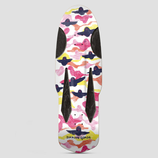 Krooked Skate Shop Day Diamond Quad Custom Gonz Shape Skateboard Deck - 10.75