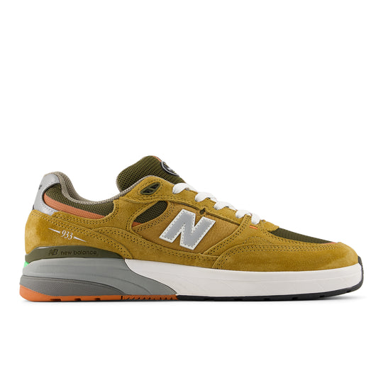 New Balance Numeric 933 Andrew Reynolds Skateboard Shoes - Camel With Dark Brown