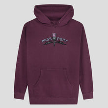 Pass~Port Thistle Embroidery Hoodie - Berry