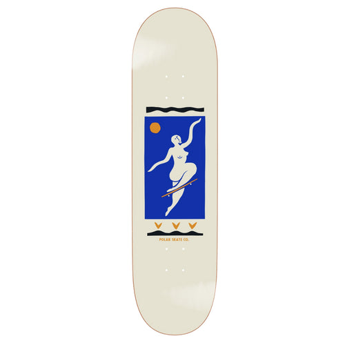 Polar Skate Co No Comply Team Deck Cream - 8.75