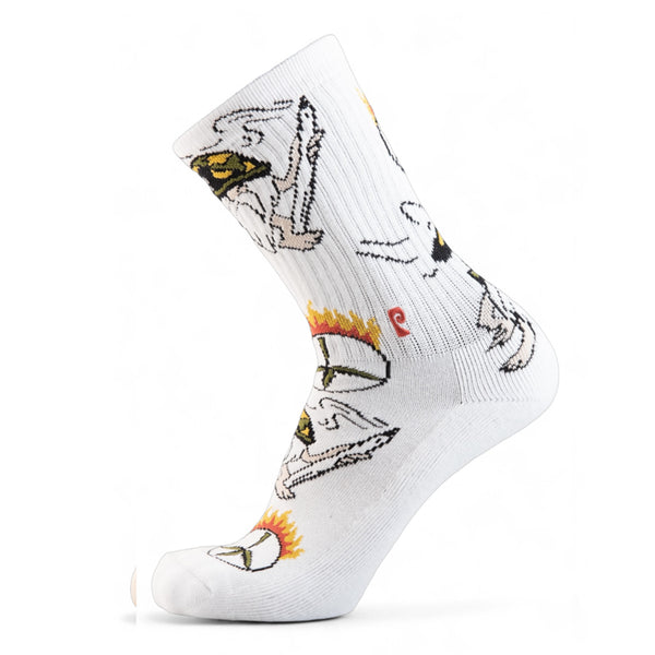 Psockadelic OG Smoker Socks - White