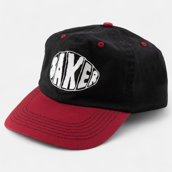 Baker Skateboards Sprayed Oval Logo Snapback Cap - Black/Red