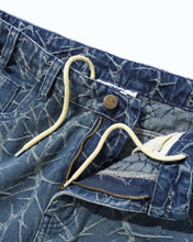 Butter Goods Thorn Camo Wide Cut Denim Jeans - Washed Indigo