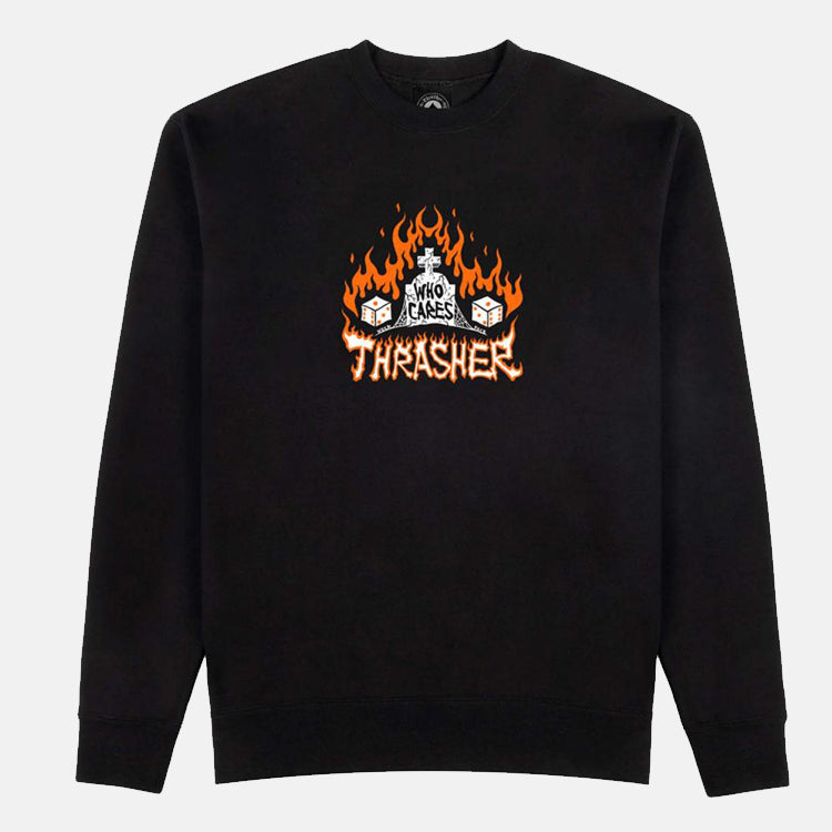 Thrasher Magazine Who Cares By Neckface Crew - Black