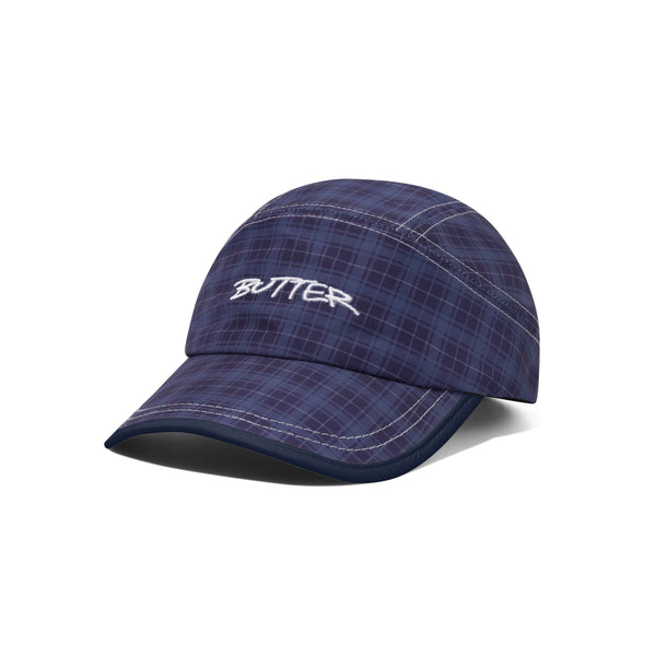 Butter Goods Trace 4 Panel Cap - Plaid Navy