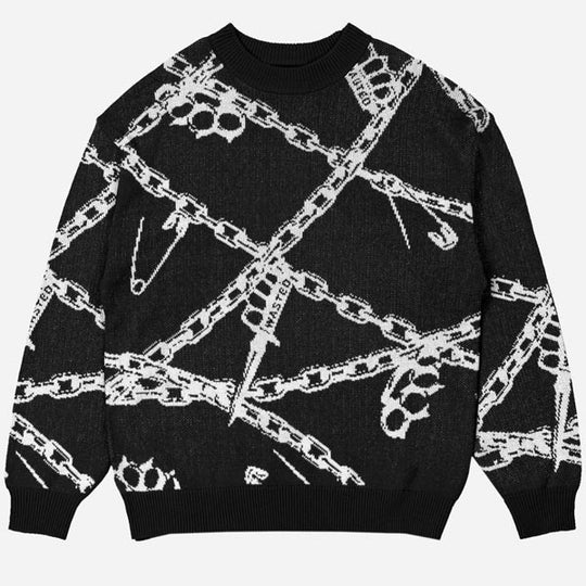 Wasted Paris Knuckles Sweater knit - Black