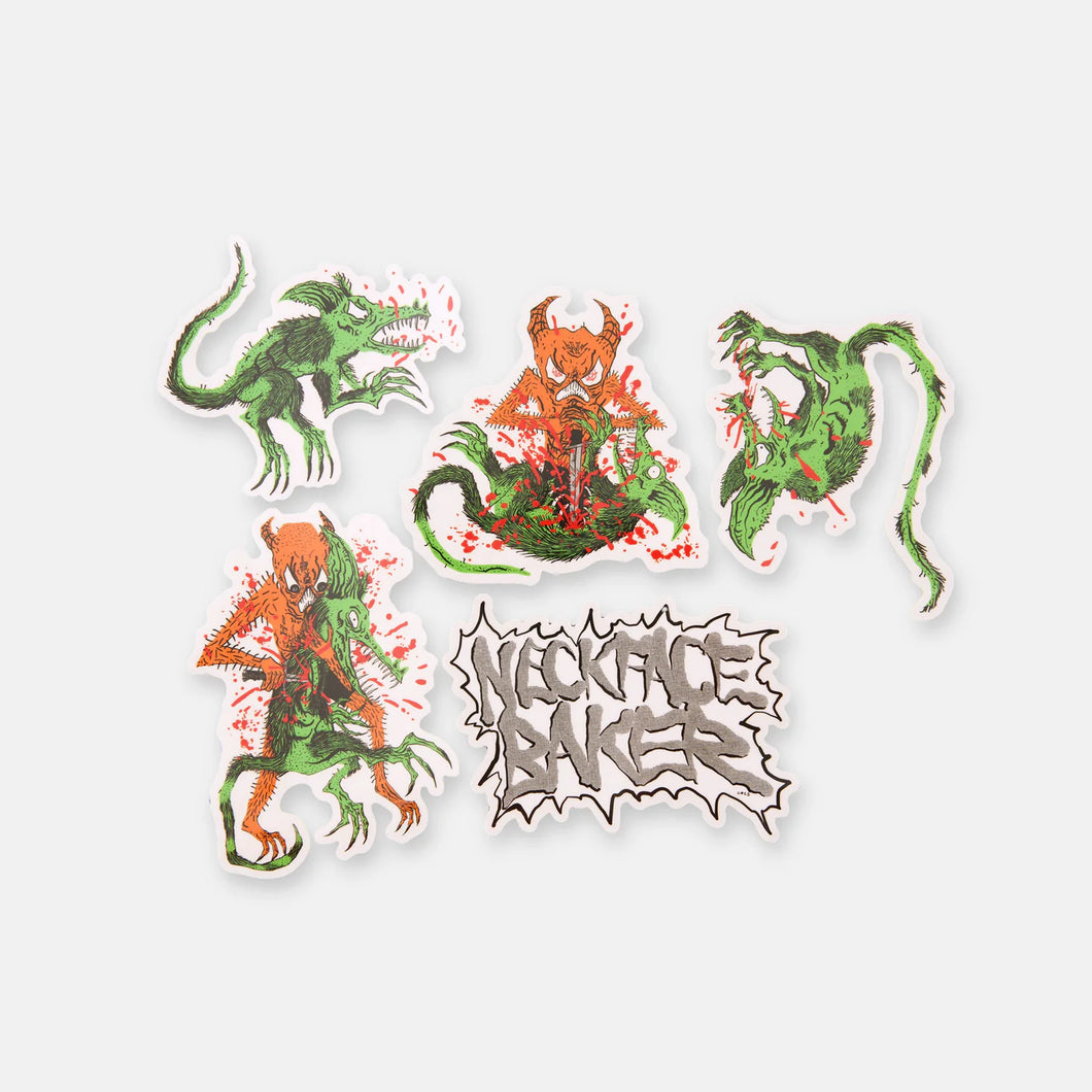 Baker Skateboards Toxic Rats Neckface Sticker Pack