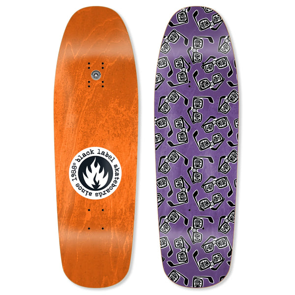 Black Label Skateboards Curb Nerd Skateboard Deck 9.63 - Assorted Stains