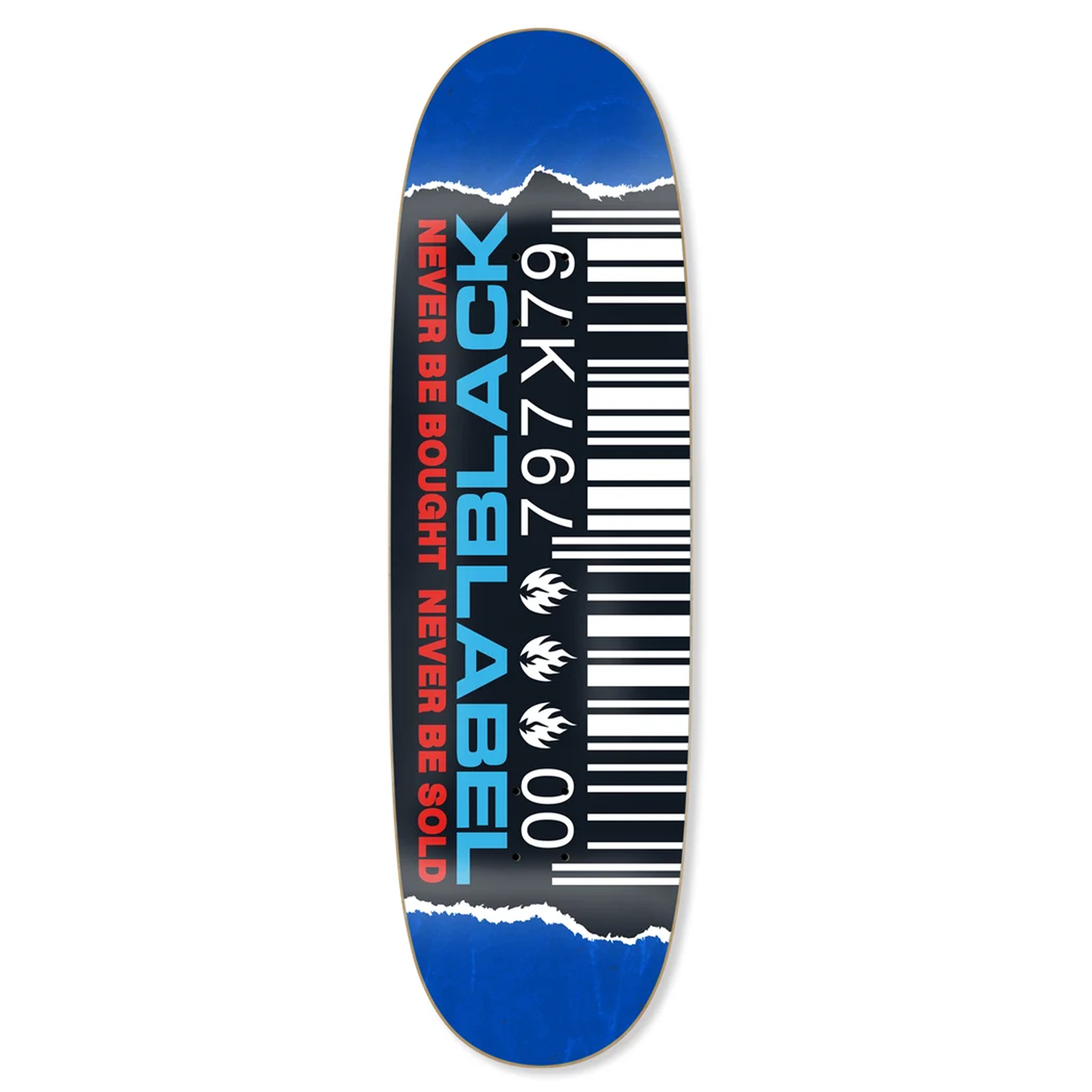 Black Label Skateboards Ripped Barcode Deck - 9.5 Egg