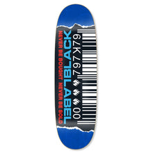 Black Label Skateboards Ripped Barcode Deck - 9.5 Egg - Assorted Stains