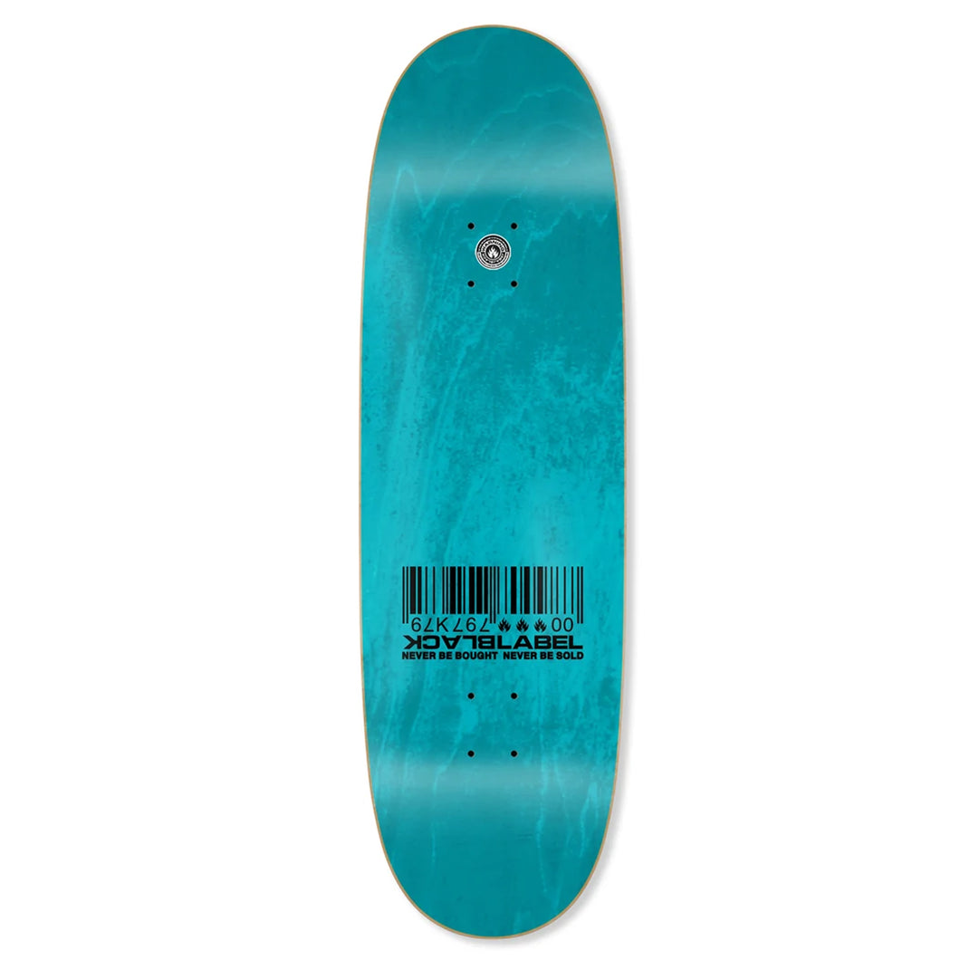 Black Label Skateboards Ripped Barcode Deck - 9.5 Egg - Assorted Stain ...
