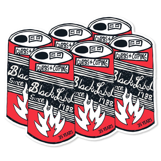 Black Label Skateboards 35 Years Six Pack Sticker