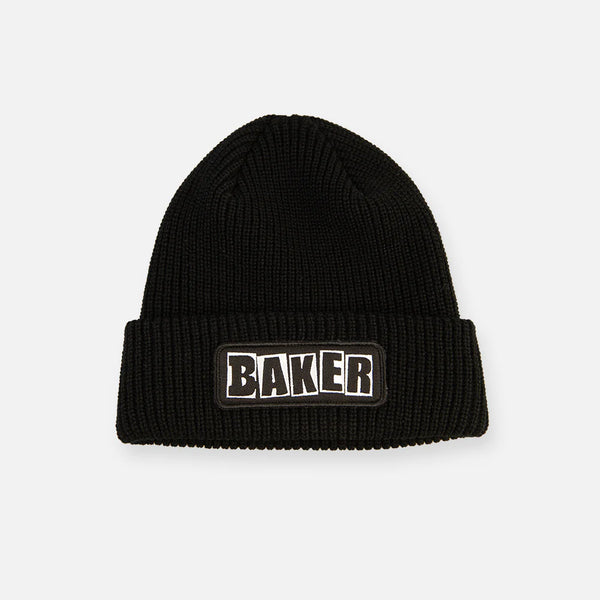 Baker Brand Logo Patch Beanie - Black