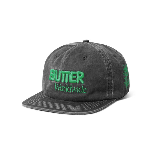 Butter Goods Zodiac Shallow Snapback Cap - Washed Black