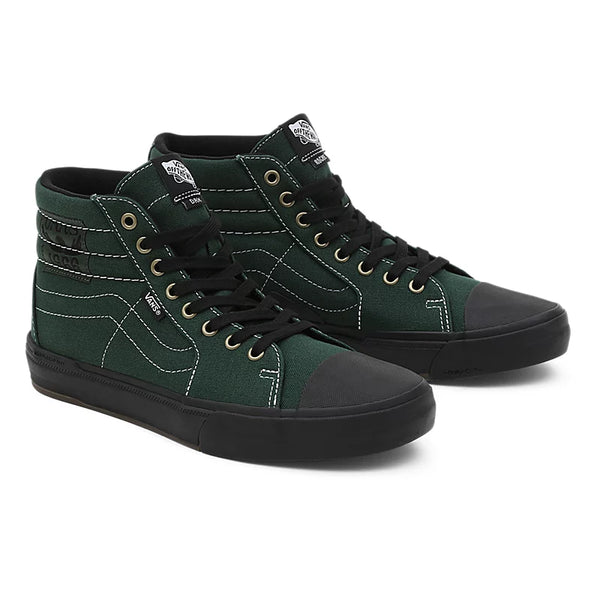 Vans BMX Dakota Roche Sk8 Hi 238 Shoes - Green/Black (Vegan)