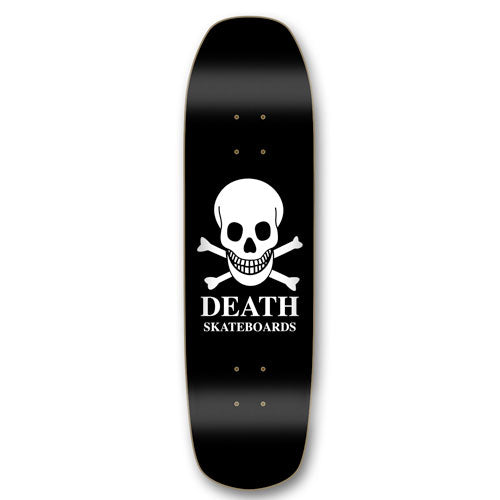 Death Skateboards OG Skull Square Nose Pool Shape Skateboard Deck - Black/White - 9.0