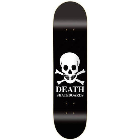 Death Skateboards OG Skull Skateboard Deck - Black/White - 9.0