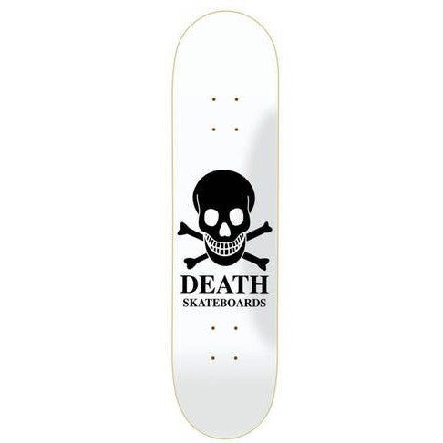 Death Skateboards OG Skull Skateboard Deck - White/Black - 9.0