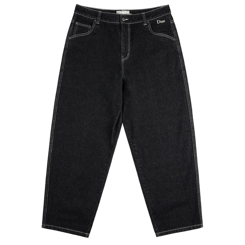 Dime MTL Classic Baggy Denim Pants - Black Washed – Slugger Skate 