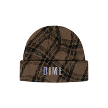 Dime MTL Wavy Plaid Cuff Beanie - Wood