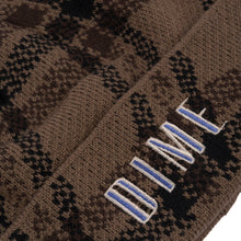 Dime MTL Wavy Plaid Cuff Beanie - Wood