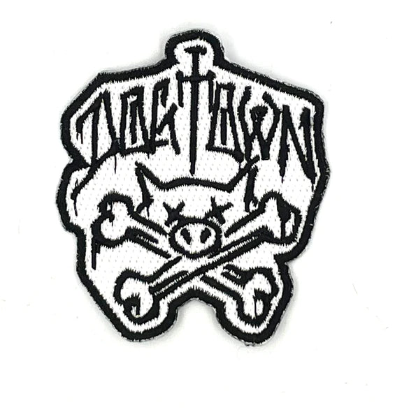 Dogtown Pig & Bones Patch - White