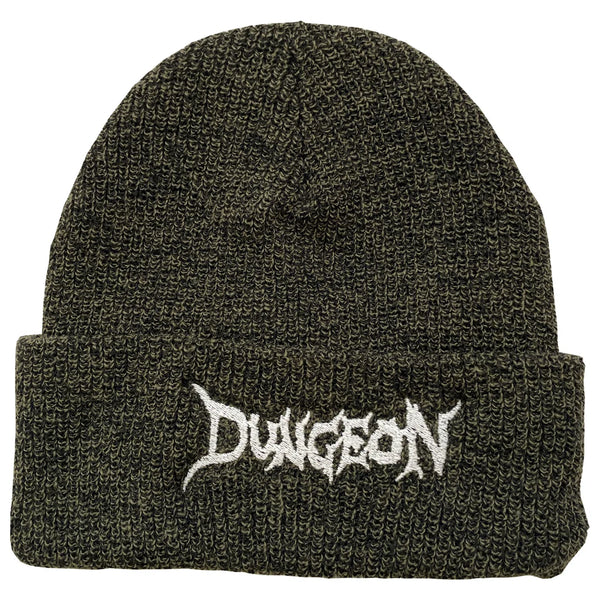 Dungeon Logo Beanie - Moss / Glow In The Dark